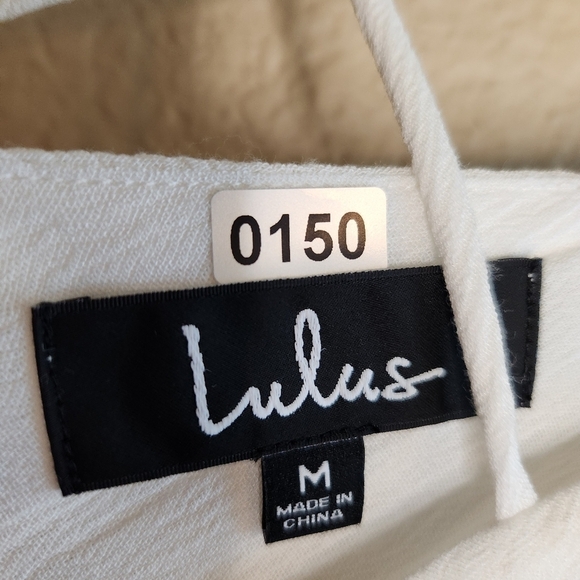 Lulus Womens White Dress Or Tunic Size M. Cold Shoulder. Cottage - Picture 3 of 7